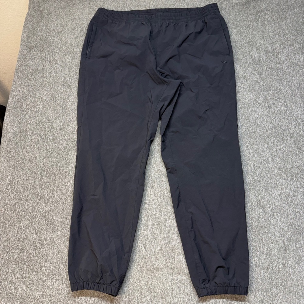 VRST Mens Commuter Joggers Black Elastic Waist Athletic Tapered Pants XL 1228